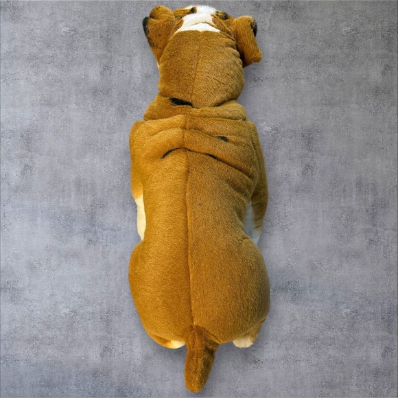 Large English Bulldog Boxer Mastiff Stuffed Animal Realistic Look‎ 18" Plush - Picture 5 of 8